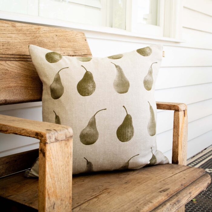 Pear Cushion - Khaki Green