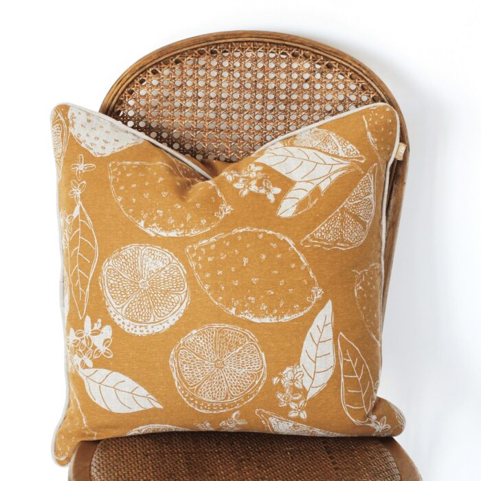 Lemon Marmalade Cushion 45x45cm - Golden Yellow