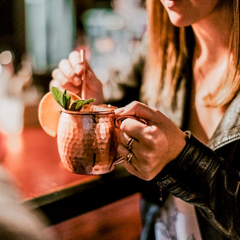 Copper Hammered Moscow Mule Mugs Set of 2