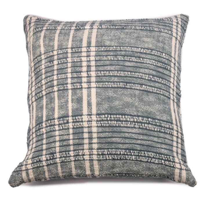 Heavy Check Cushion 60x60cm - Blueberry