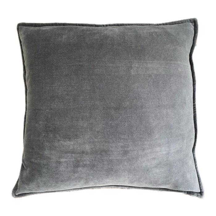 Velvet Cushion 50x50cm - Slate