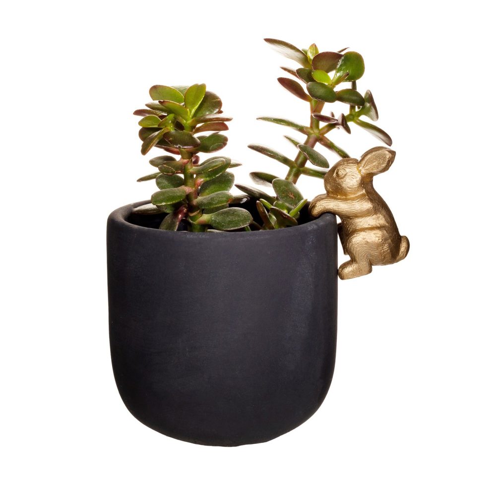 Golden Rabbit Planter