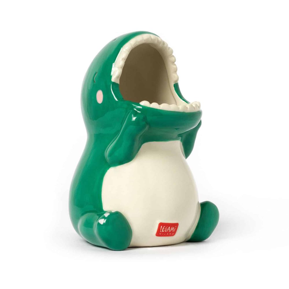 Desk Friends Ceramic Pen Holder - Dino