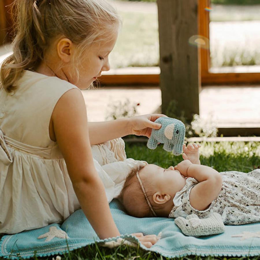 Elephant Rattle - Blue