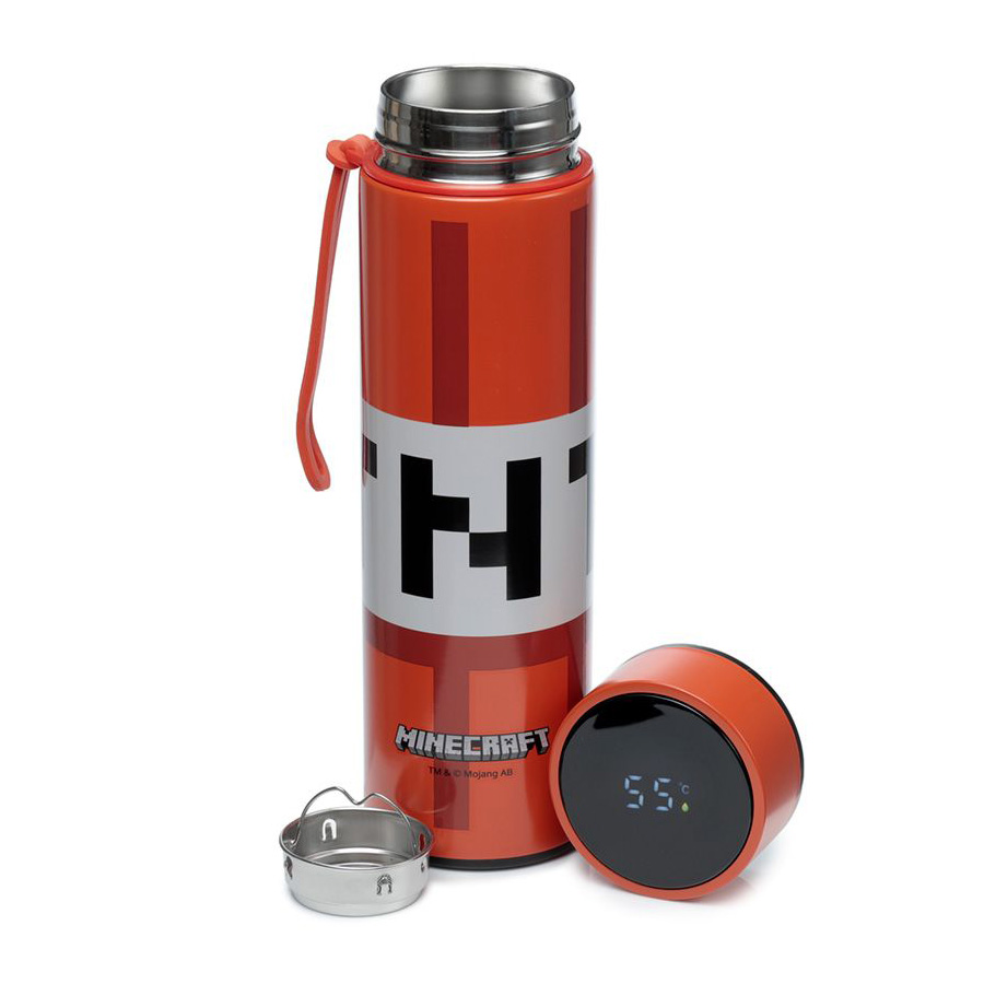 Minecraft TNT Hot & Cold Digital Thermometer Bottle