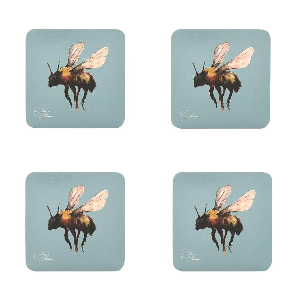 Watercolour Bee Coasters Set of 4