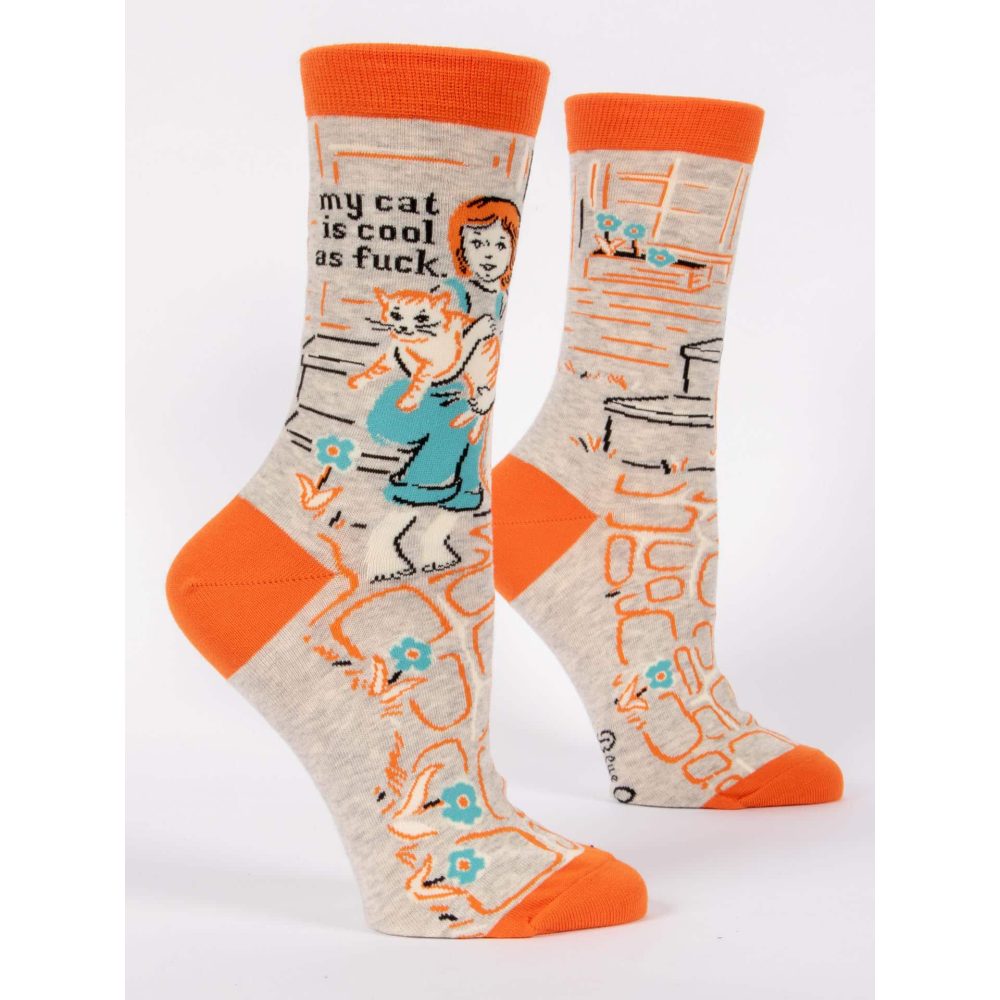Women's Crew Socks – My Cat Is Cool As Fuck