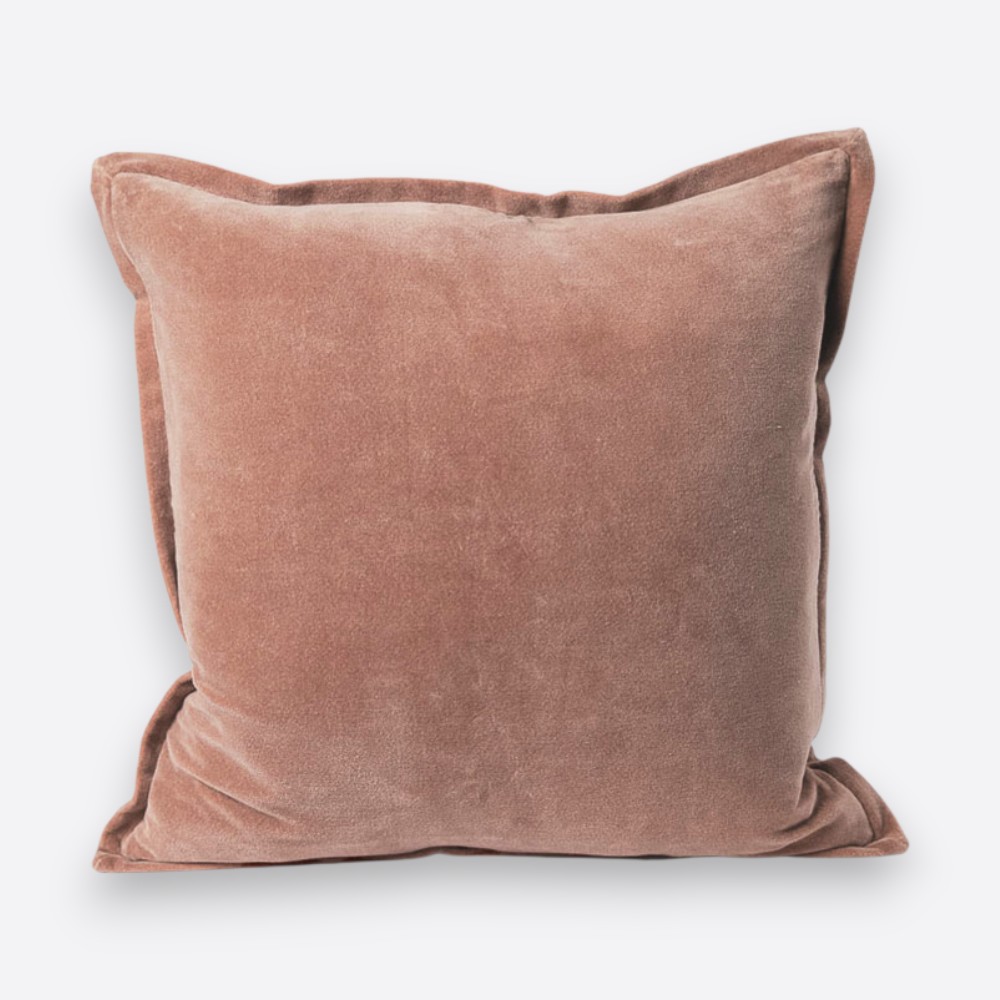 Evelyn Velvet Cushion - Clay - 50x50cm