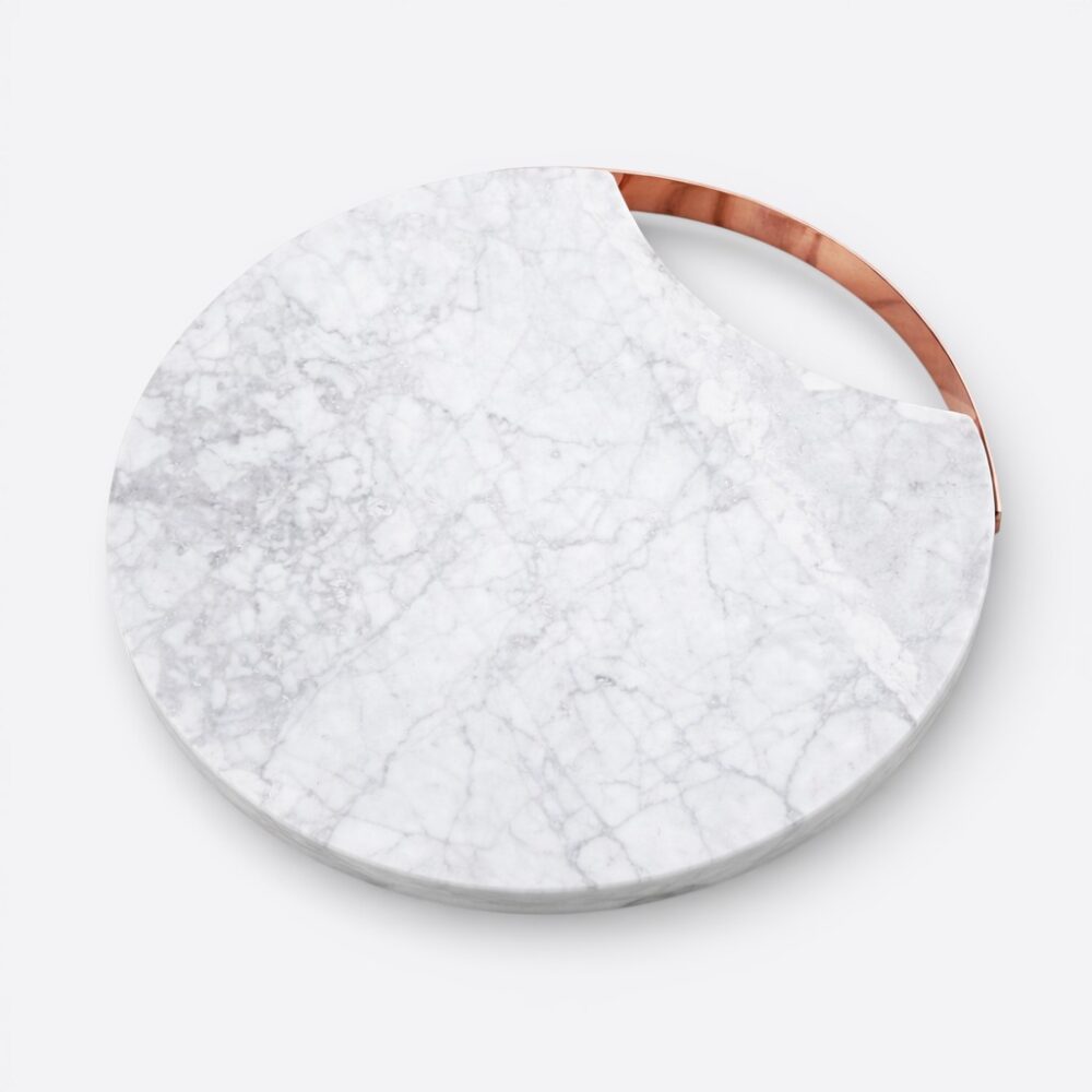 Marble & Copper Handle Cheese Board