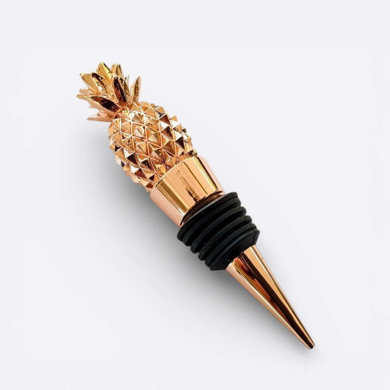 Pineapple Rose Gold Bottle Stopper