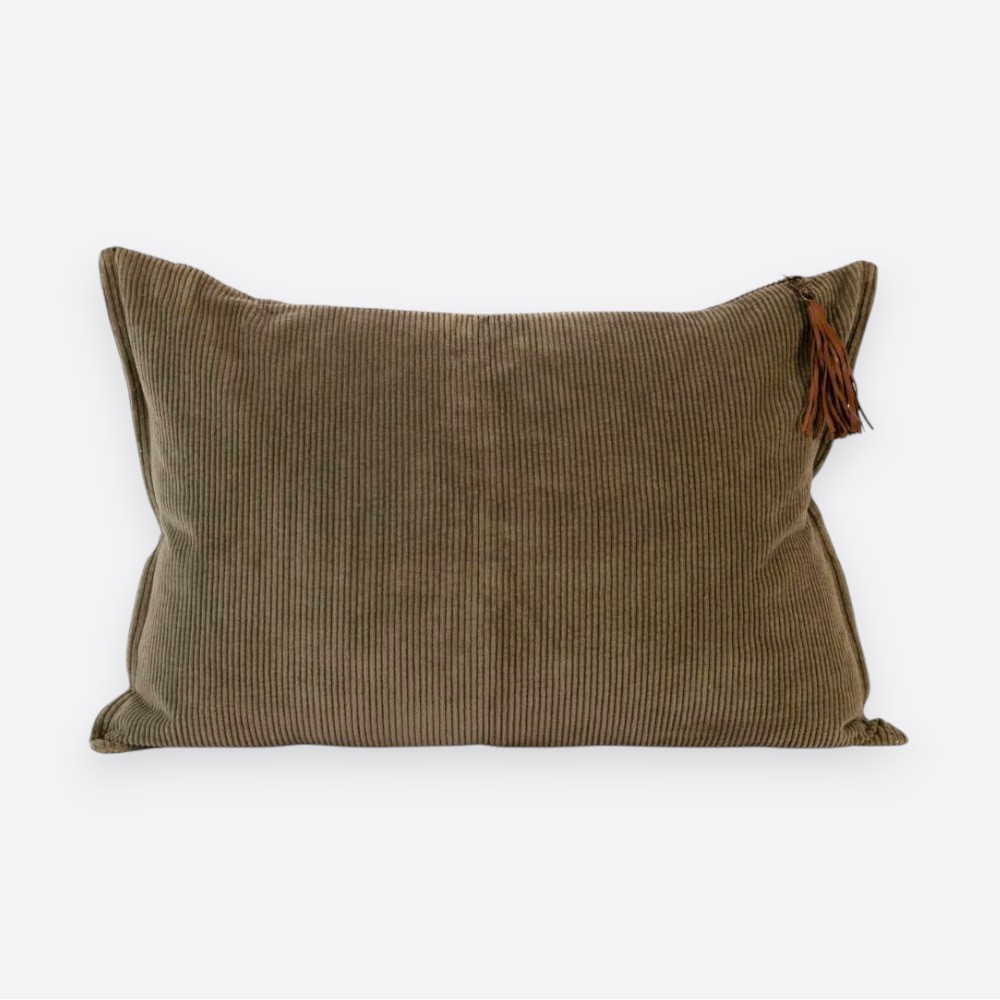 Hudson Corduroy Cushion - 40x60cm - Moss Green