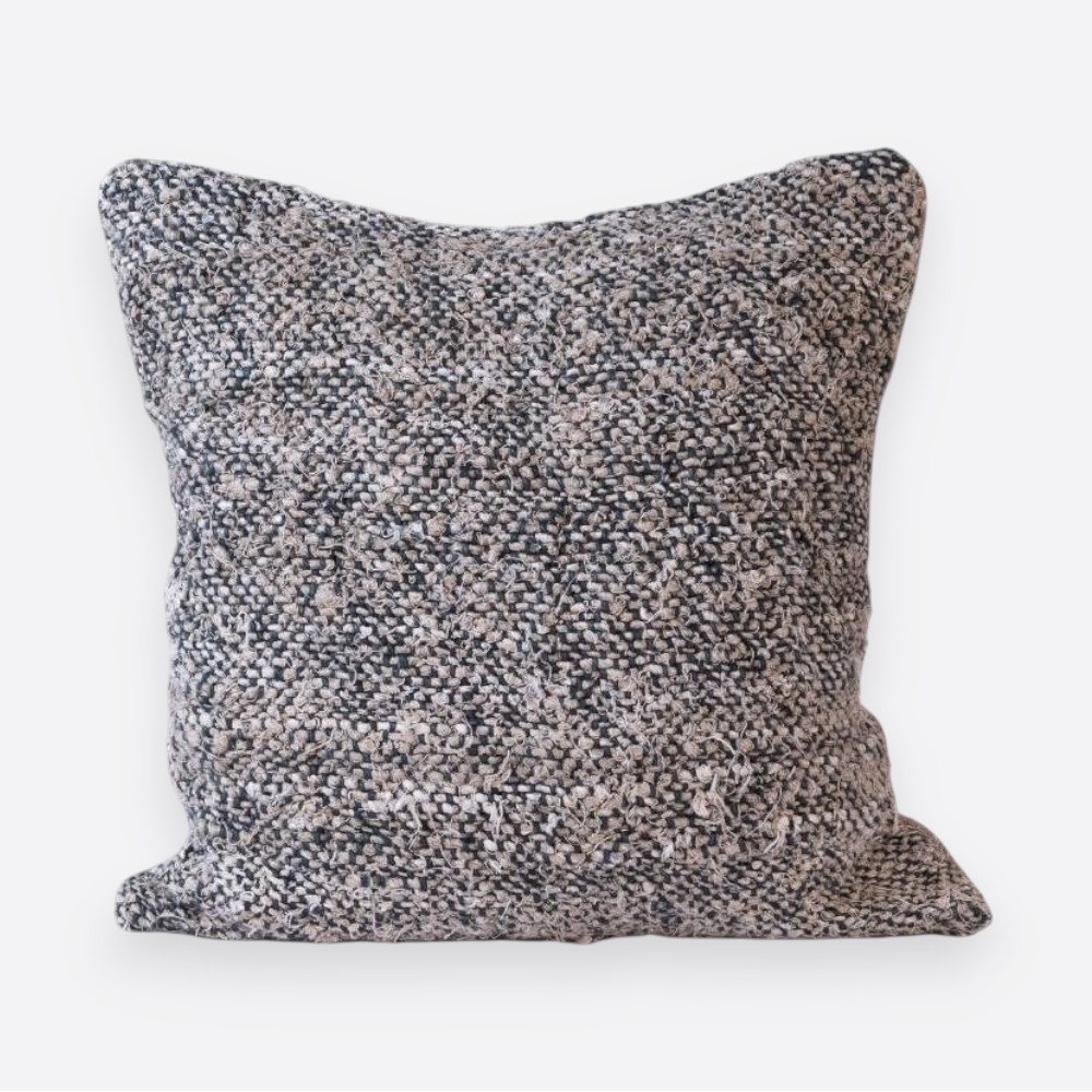 Wabi Cushion – 50x50cm – Midnight, Ivory & Natural